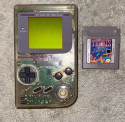 CLEAR ORIGINAL NINTENDO GAMEBOY HANDHELD CONSOLE WITH VIDEO GAME