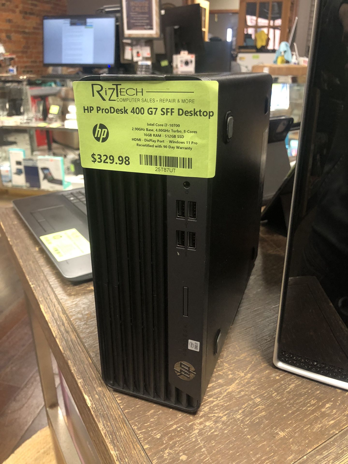 HP ProDesk 400 G7 SFF Desktop – $329.98