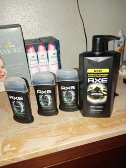 Axe body wash and deodorant