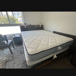 Queen Size Mattress, Box Spring, Bed Frame