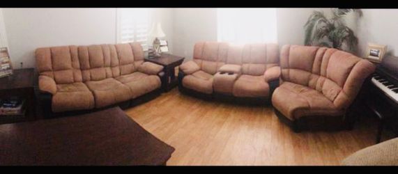 Couch, loveseat, and corner piece