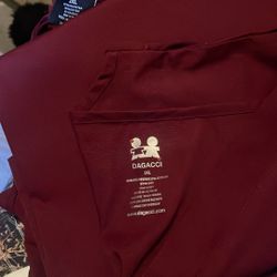 Dagacci Maroon Red Scrub Set