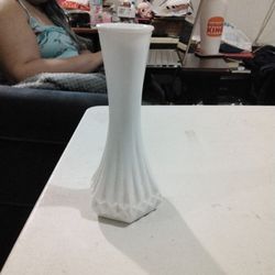 Hoosier Milk Glass Vase Vintage