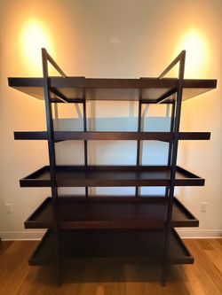 Ashley Starmore 76" Dark Walnut Wood Bookcase