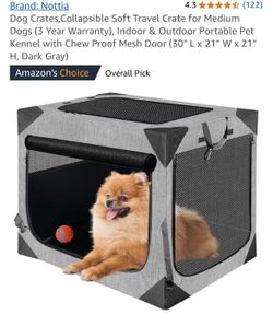 Travel crate collapsible for small to medium size dog
