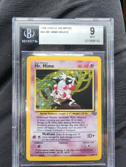 BGS 9 Mr. Mime Holo Rare 1999 Jungle Unlimited