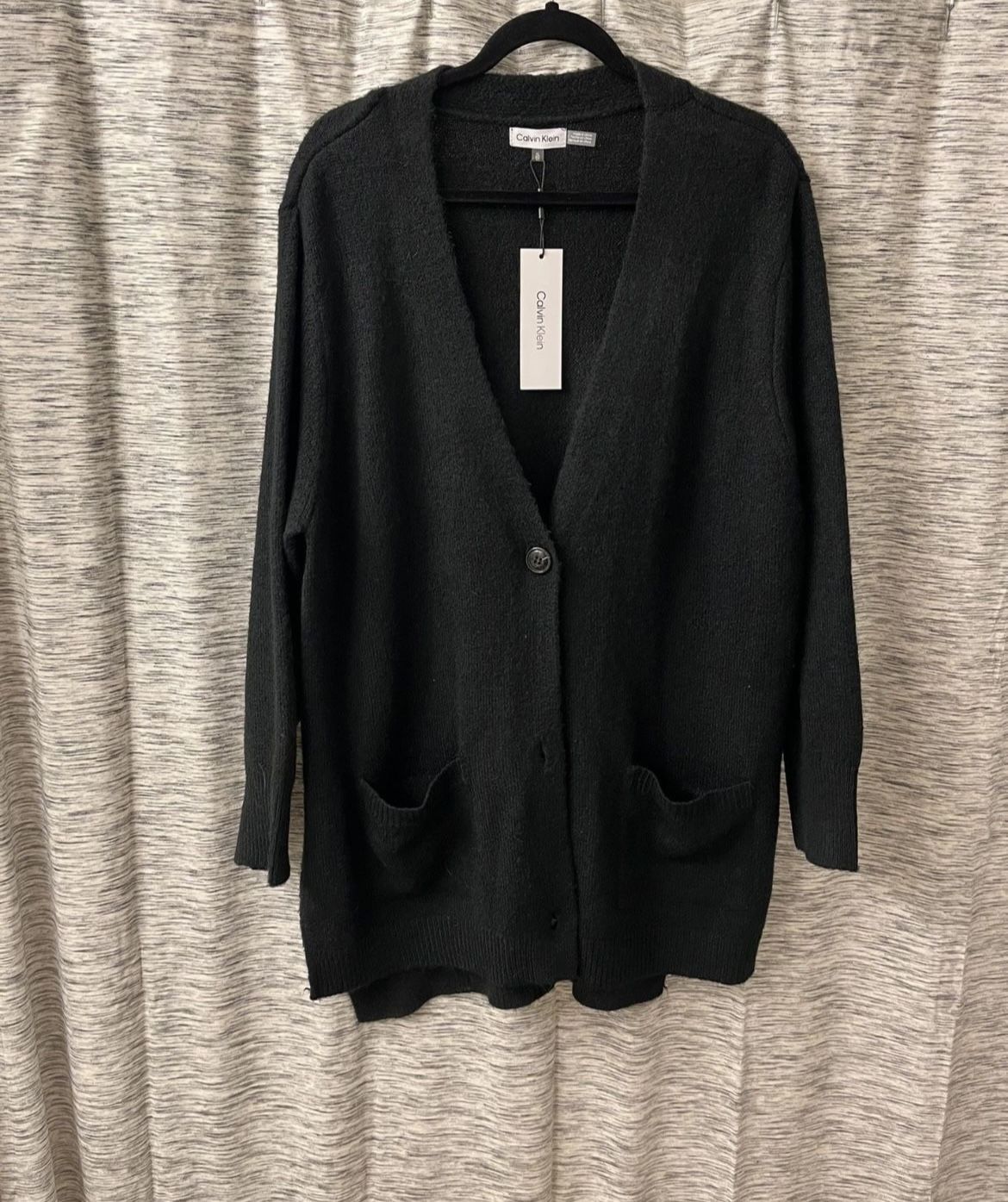 New Calvin Klein Women’s Long Slevee Cardigan Size XL