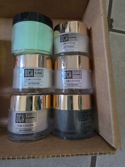 Dch Acrylic Nail powders !  Nudes and 1 blk