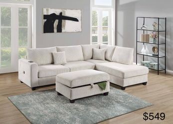Sectional sofa with ottoman