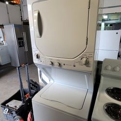 Like New 24" Wide GE Electric 220volt Top Load Washer Single Unit Laundry Center Stacked Stackable 