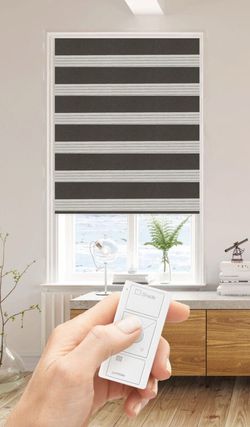 Zebra Shades | Blackout Shades | Exterior Motorized Patio Shades