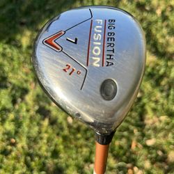 MINT CALLAWAY BIG BERTHA FUSION LIMITED EDITION GOLF FAIRWAY WOOD 21* #7 WOOD W ALDILA NVS 55g L FLEX GRAPHITE 