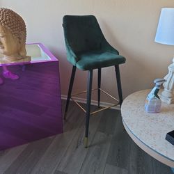 Velvet Emerald Green Bar Stools Set Of 2