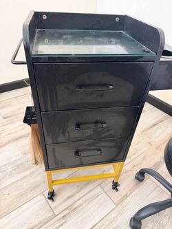 Salon Trolley W/Glass top