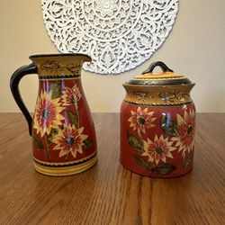 Pitcher And Canister Set