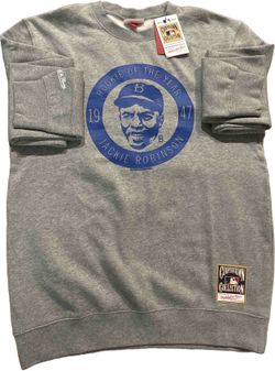 Mitchell & Ness Sweatshirt Men’s Large Jackie Robinson Rookie Of The Year Gray