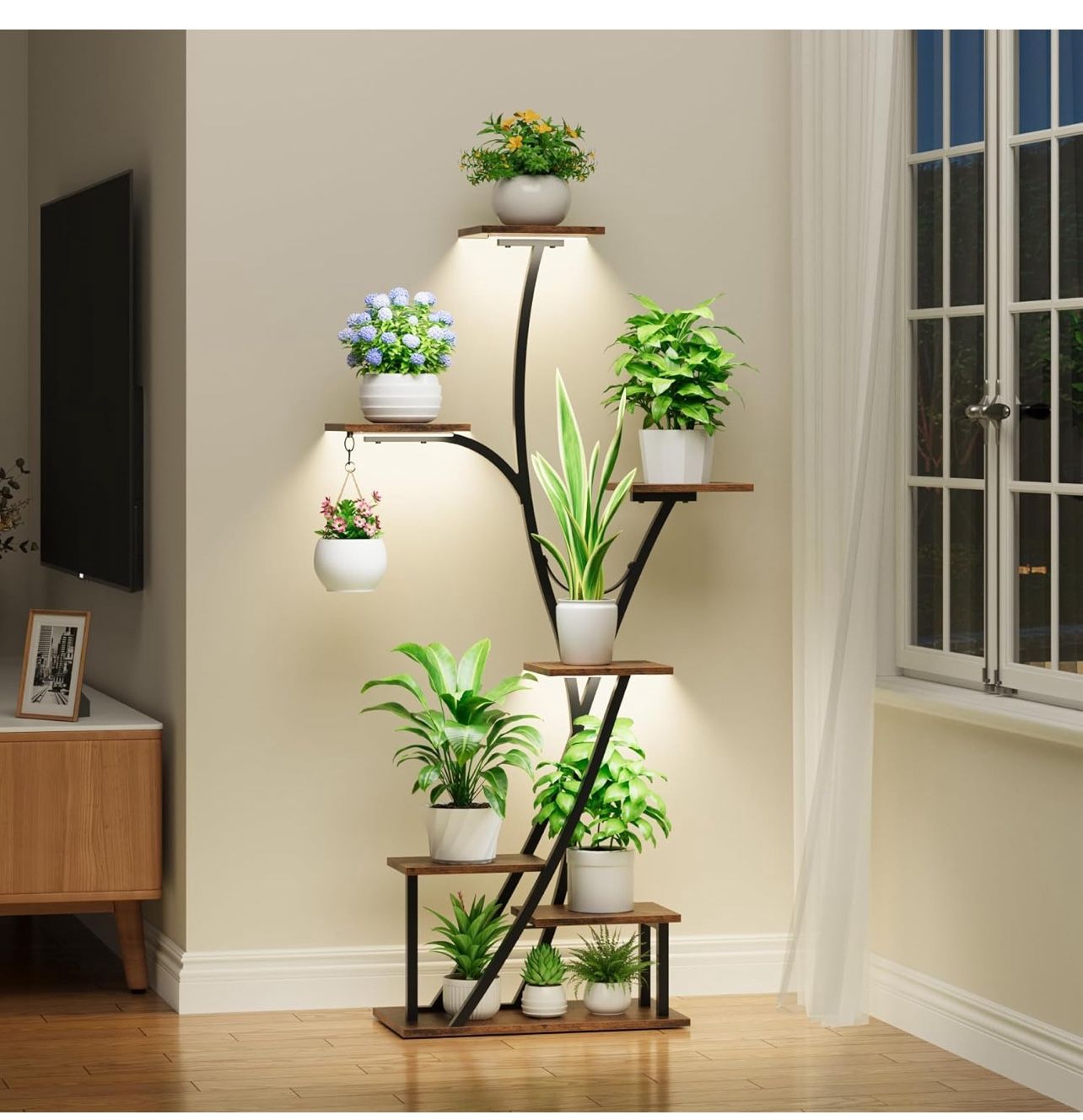 Plant Stand Indoor with Grow Light