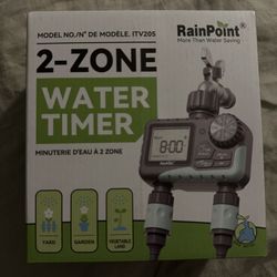RAINPOINT Water Timer for Garden Hose – 2 Zone Sprinkler Timer