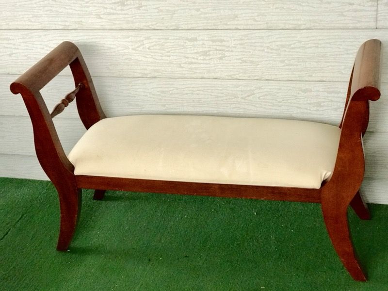 Sleigh Bench (By Bombay Company Cherry Wood)