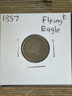 1857 Us Penny Flying Eagle Coin