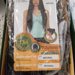 HD transparent lace wig - Natural 