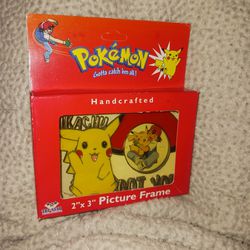 Vintage Pokemon Picture Frame Nintendo 1998 Pikachu Got You.