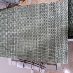 Six Green Placemats