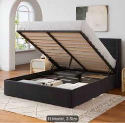 White queen mattress bed frame