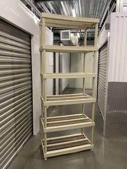 6-Tier Heavy Duty Plastic Storage Shelving Unit 36in x 18in x 90in (7ft-6in tall)