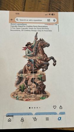 Cowboy cupcake stand