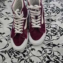 Women's  SIZE 5 Vans Sk8-Hi‎ Reissue 13 Velvet Beet Red High Top Sneaker