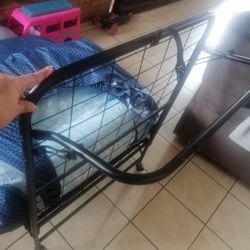 Metal Foldable Bed With Mattress Twin Size 