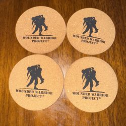 Wounded Warrior Project Cork Coaster 4 Pack