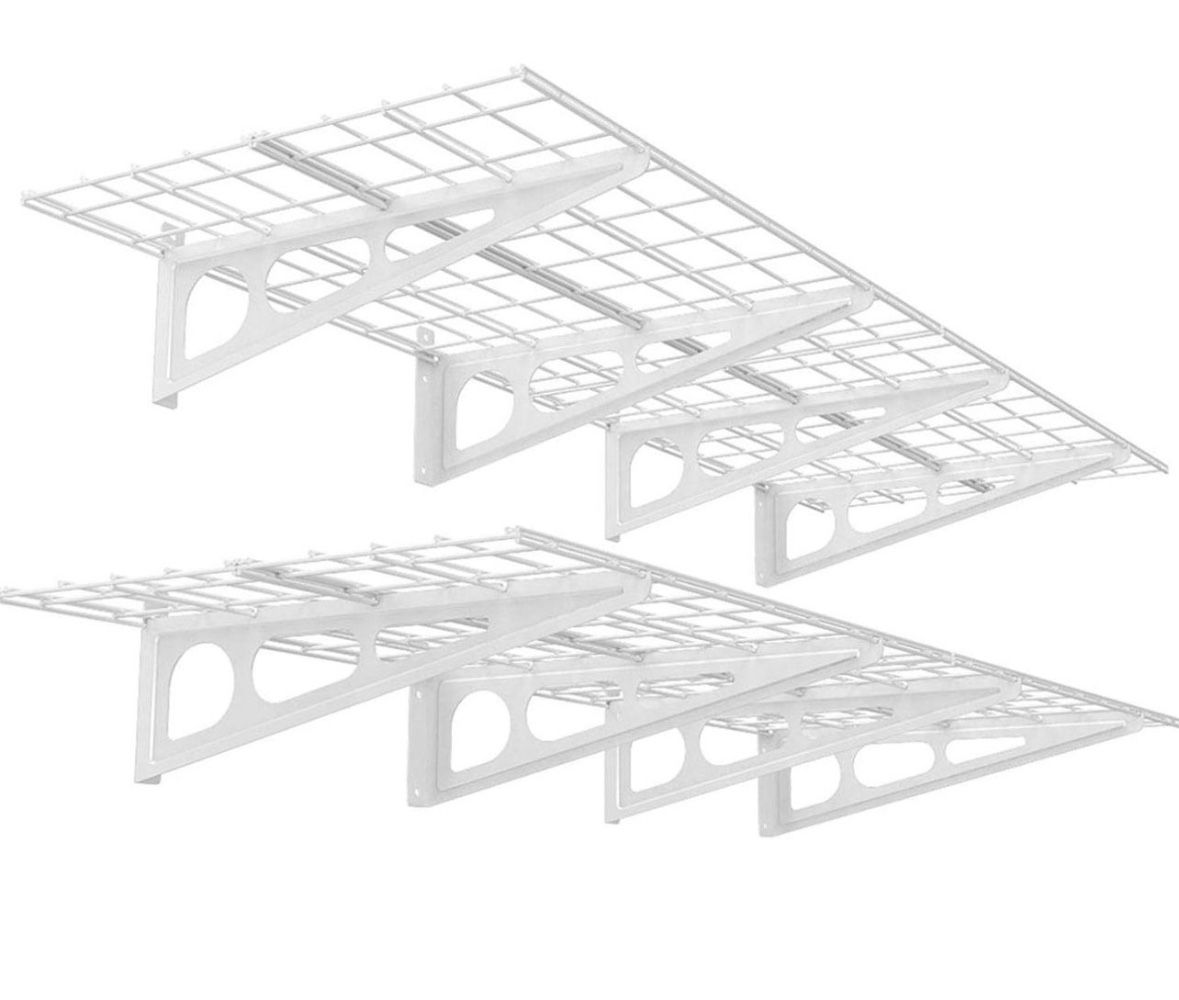 FLEXIMOUNTS 2-Pack 2x6ft 24-inch-by-72- inch Wall Shelf