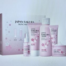 New! Japan Sakura 5 Piece Face Skincare