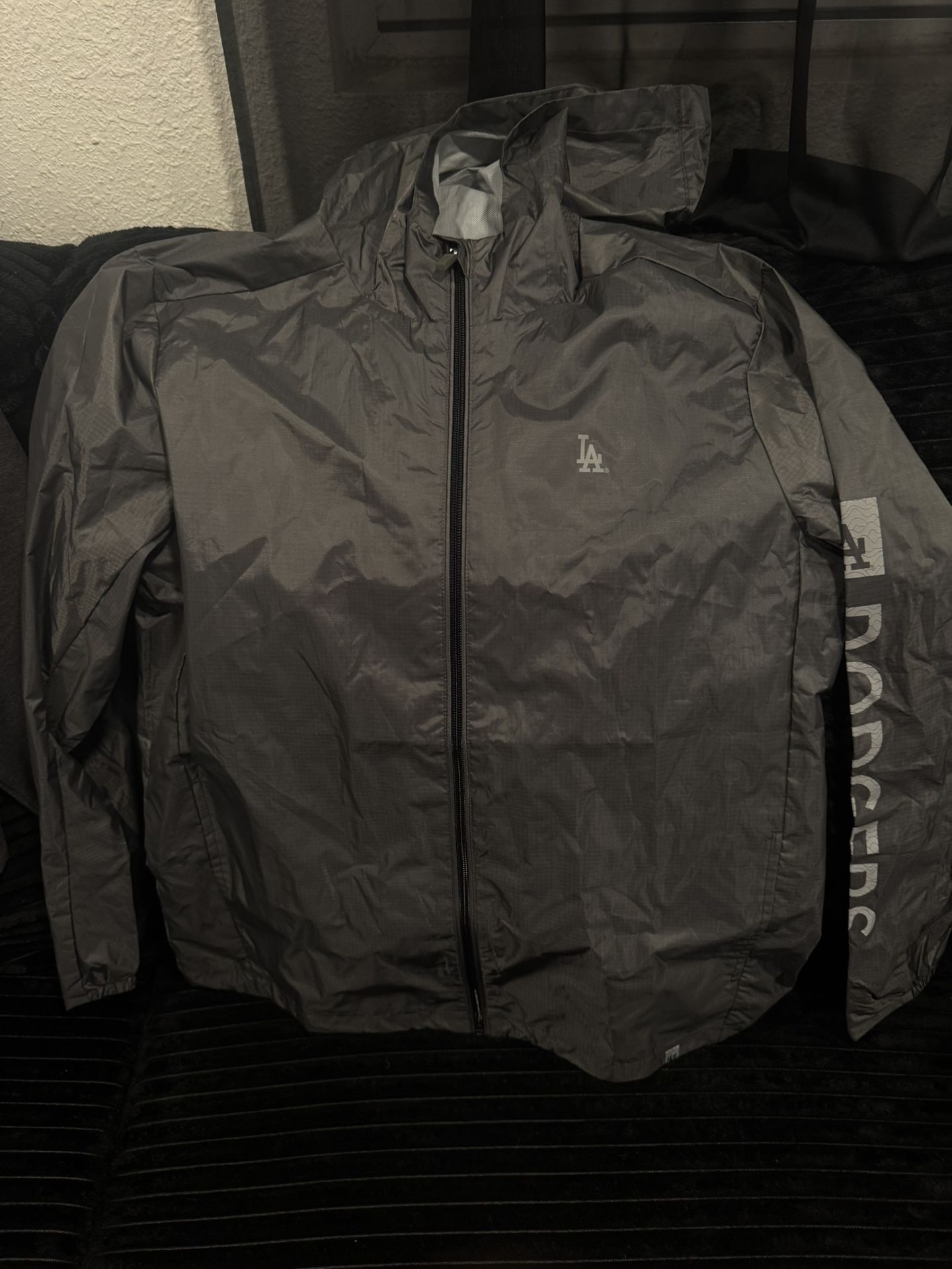 dark green dodgers windbreaker