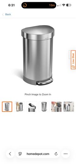 Simplehuman 45L kitchen trash can