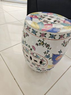 ​Decorative Ceramic Garden Stool / Porcelain Accent Table