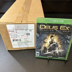 XBOX ONE DEUS EX CASE OF 30 GAMES