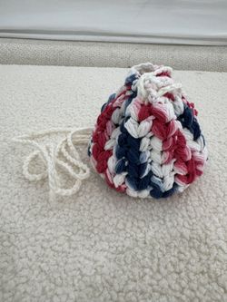 American Flag-Themed Knitted Bag