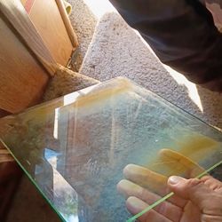 9x9x1/4 Single Sided Beveled Glass Panels