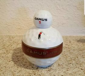 camus napoleon cognac golf ball miniator decanter lemoge castle france