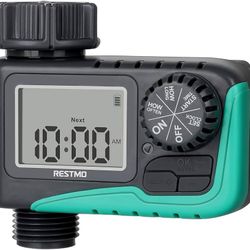 Sprinkler Timer, Programmable Water Timer for Garden Hose, Outdoor Faucet, Drip Irrigation and Lawn Watering System, Compact Design | Automatic Digita