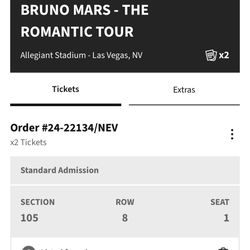 Bruno Mars Tickets Las Vegas OBO