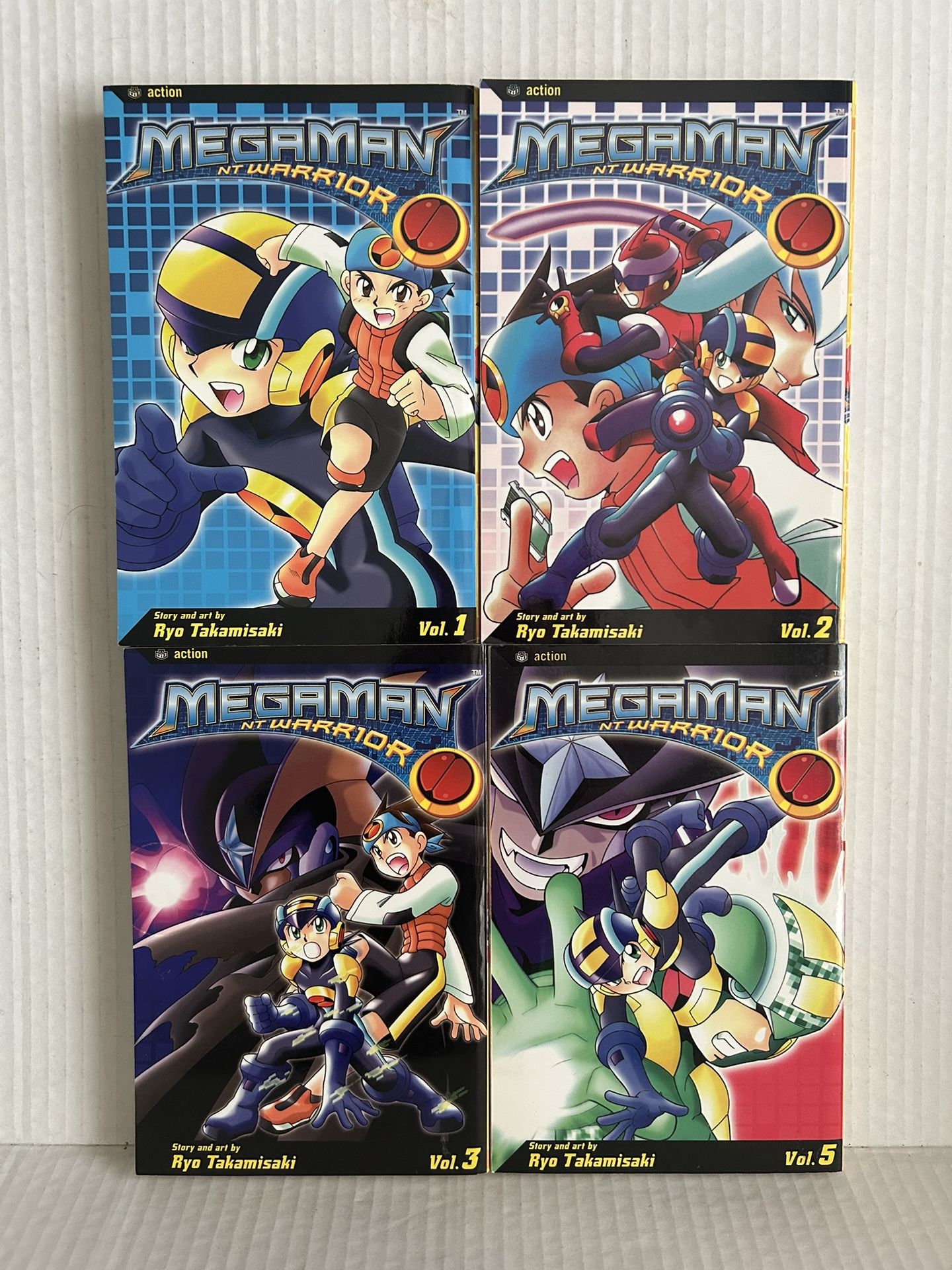 MegaMan NT Warrior manga volumes 1, 2, 3, 5