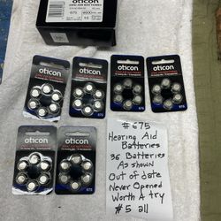 Hearing Aid Batteries $5 For All