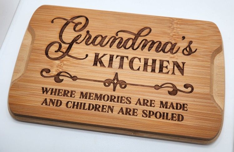 Grandma's Kitchen Cutting Board And Sign