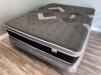 Full Oasis Thermal Comfort Europillow Top 12inch Mattress And Boxspring