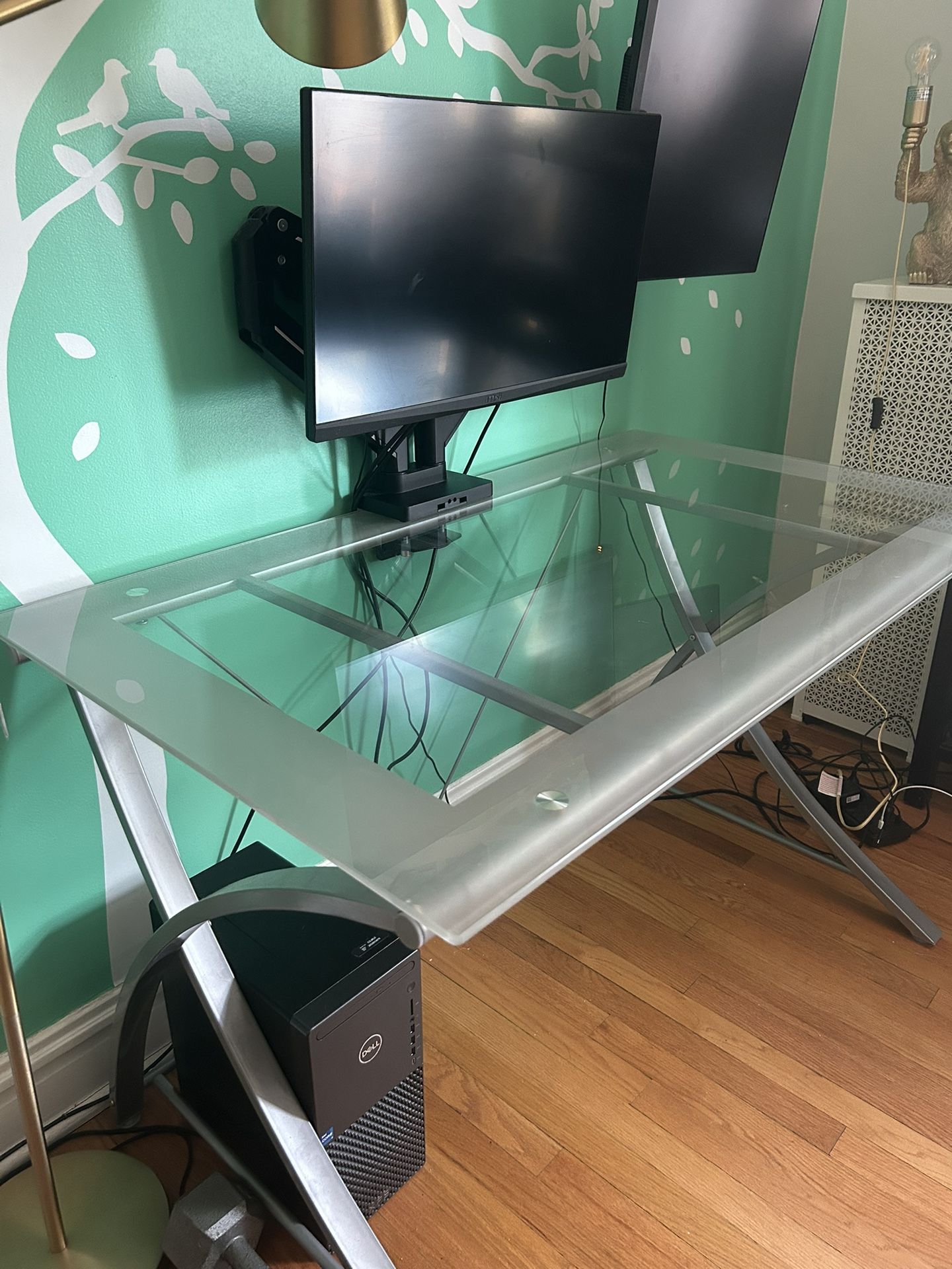 Glass Desk L/W/H 28/48/30 inches