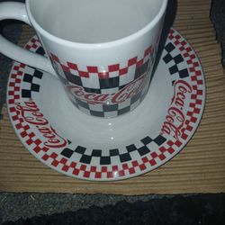 Coca-Cola Plate And Cups Vintage